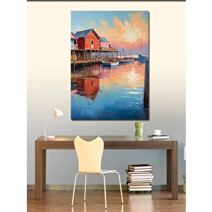 Kanvas Tablo Sahil Kasabası 70x100 cm
