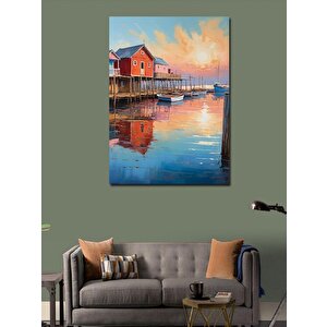 Kanvas Tablo Sahil Kasabası 70x100 cm