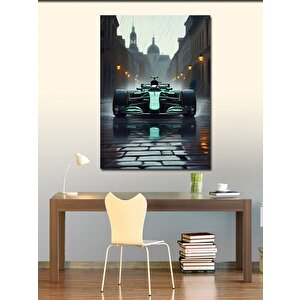 Kanvas Tablo Yağmurlu Sokakta Yarış 100x140 cm