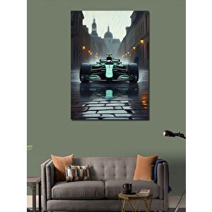 Kanvas Tablo Yağmurlu Sokakta Yarış 100x140 cm