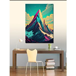 Kanvas Tablo Renkli Dağ 100x140 cm