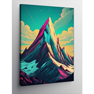 Kanvas Tablo Renkli Dağ 70x100 cm