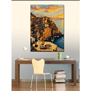 Kanvas Tablo Sahil Kasabası 100x140 cm
