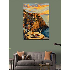 Kanvas Tablo Sahil Kasabası 100x140 cm