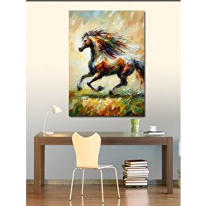 Kanvas Tablo Renkli At 100x140 cm