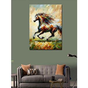 Kanvas Tablo Renkli At 100x140 cm