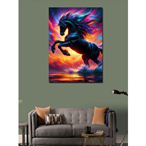 Kanvas Tablo Alevli At 70x100 cm