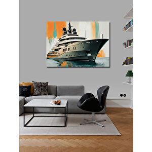 Kanvas Tablo Lüks Yat Denizde 100x140 cm