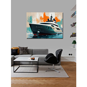 Kanvas Tablo Lüks Yat Çizimi 50x70 cm