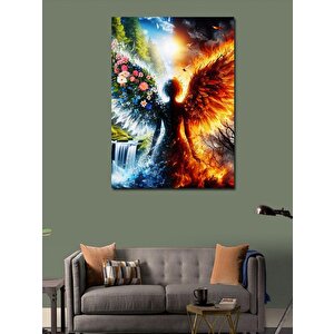 Kanvas Tablo Alevli Melek 70x100 cm