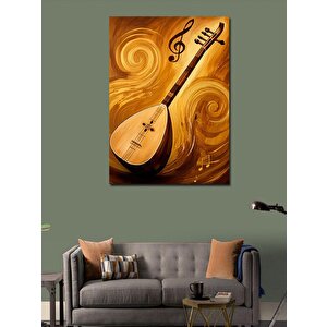 Kanvas Tablo Ahşap Saz 70x100 cm