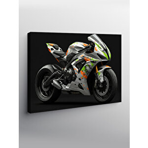 Kanvas Tablo Hızlı Yarış Motoru 50x70 cm