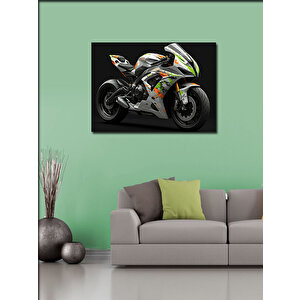 Kanvas Tablo Hızlı Yarış Motoru 50x70 cm