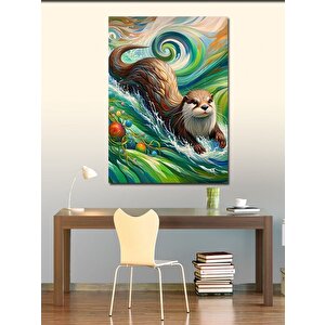 Kanvas Tablo Nehirde Su Samuru 70x100 cm