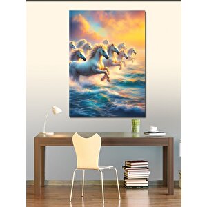 Kanvas Tablo Suda Koşan Atlar 70x100 cm