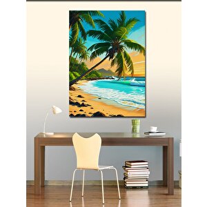 Kanvas Tablo Tropik Sahil 100x140 cm