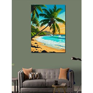 Kanvas Tablo Tropik Sahil 70x100 cm