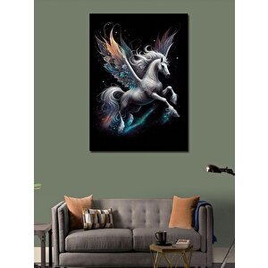 Kanvas Tablo Kanatlı At 50x70 cm