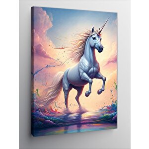 Kanvas Tablo Şahşlanan Tek Boynuzlu At 70x100 cm