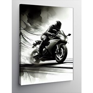 Kanvas Tablo Hızlı Sürat Motorcusu 70x100 cm