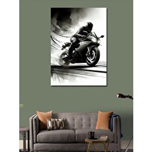 Kanvas Tablo Hızlı Sürat Motorcusu 100x140 cm