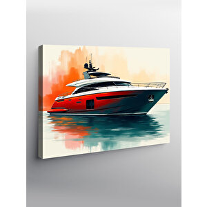 Kanvas Tablo Modern Lüks Yat Çizimi 50x70 cm