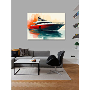 Kanvas Tablo Modern Lüks Yat Çizimi 50x70 cm