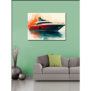 Kanvas Tablo Modern Lüks Yat Çizimi 50x70 cm