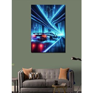 Kanvas Tablo Neon Gece Yarışı 70x100 cm