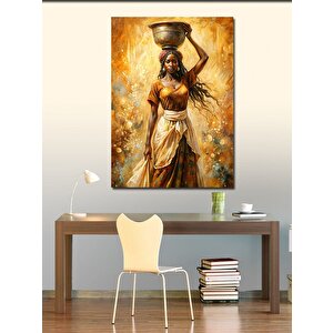 Kanvas Tablo Su Taşıyan Afrikalı Kadın 50x70 cm