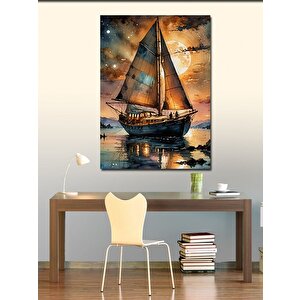Kanvas Tablo Denizdeki Tekne 70x100 cm