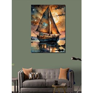 Kanvas Tablo Denizdeki Tekne 70x100 cm