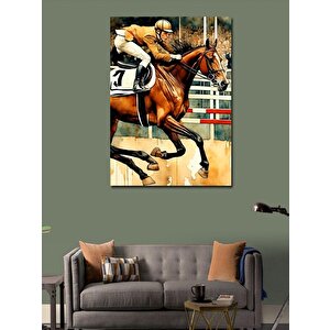 Kanvas Tablo At Yarışı 50x70 cm