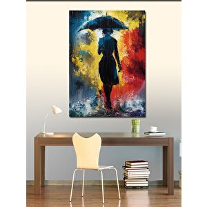 Kanvas Tablo Yağmurda Kadın 100x140 cm