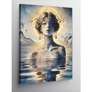 Kanvas Tablo Su Üzerinde Kadın Portresi 50x70 cm