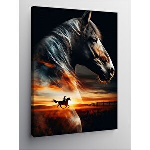 Kanvas Tablo Kovboy Ve At 70x100 cm