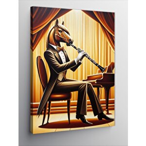 Kanvas Tablo Klarnetçi At 70x100 cm