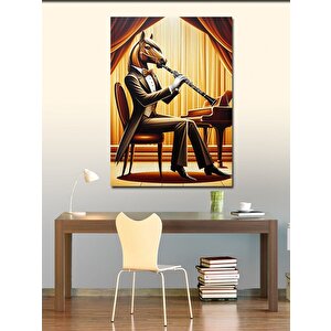 Kanvas Tablo Klarnetçi At 70x100 cm