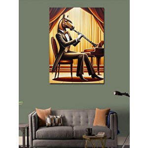 Kanvas Tablo Klarnetçi At 70x100 cm