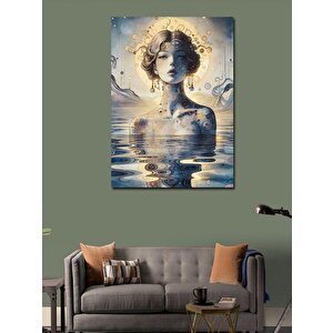 Kanvas Tablo Su Üzerinde Kadın Portresi 100x140 cm