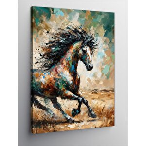 Kanvas Tablo Koşan At 70x100 cm
