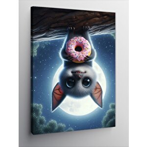 Kanvas Tablo Donut Ve Yarasa 70x100 cm