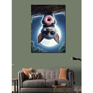 Kanvas Tablo Donut Ve Yarasa 50x70 cm