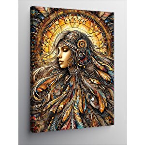Kanvas Tablo Süslü Kadın Portresi 70x100 cm
