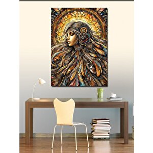 Kanvas Tablo Süslü Kadın Portresi 70x100 cm