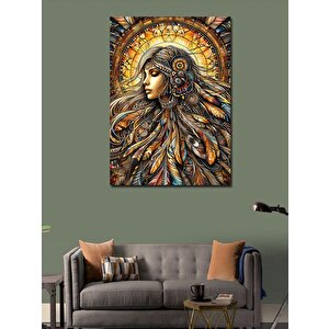 Kanvas Tablo Süslü Kadın Portresi 70x100 cm