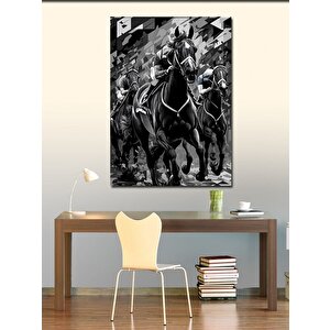Kanvas Tablo At Yarışı Yapan İnsanlar 70x100 cm