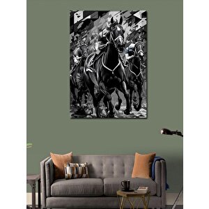 Kanvas Tablo At Yarışı Yapan İnsanlar 70x100 cm