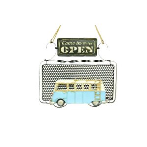 Dekoratif Metal Kapı Yazısı Minibüs Dekorlu Vintage Hediyelik