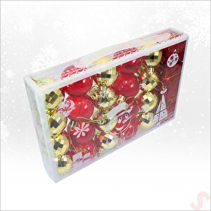 Yılbaşı Ağacı Lüks Süsleme Seti, 4cm X 24 Parça